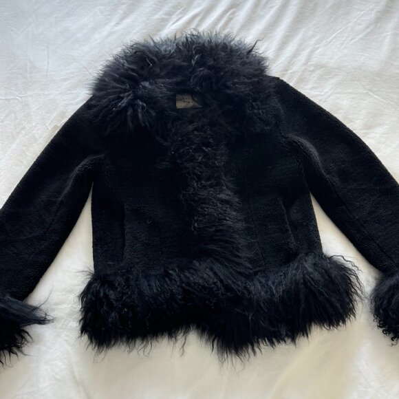 charlotte simone black agfhan coat - Picture 1 of 3